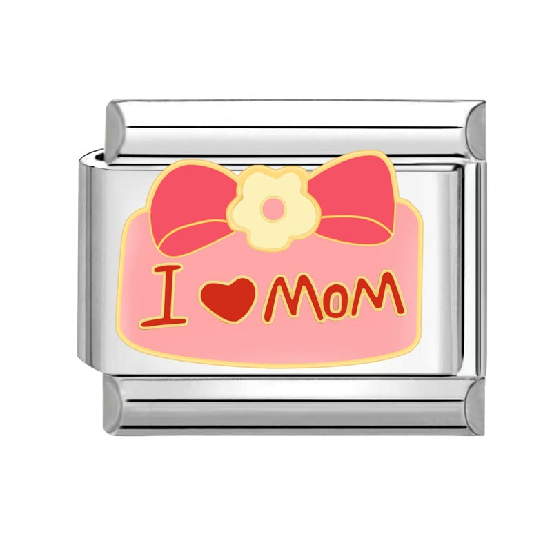 Wholesale Italian Charm Bracelet 9mm DIY Splicing Mother's Day Series Stainless Steel Composable Bracelet