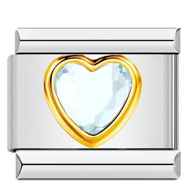 Wholesale DIY Italian Charms Bracelet in Titanium Steel with Rhinestone Hearts,  Fashion Jewelry Accessory