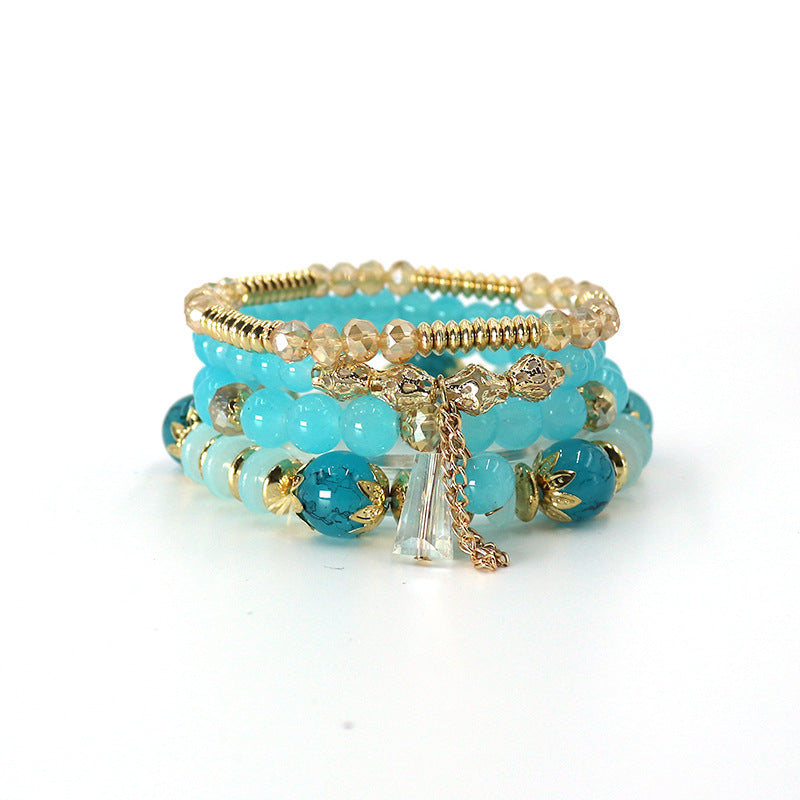 Wholesale Bohemian Multi-layer Crystal Temperament Bracelet ACC-BT-NaiHong002