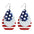 Wholesale  Flag Leather Earrings Independence Day Earrings