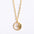Wholesale Stainless steel pearl mother-of-pearl sun moon round coin simple necklace