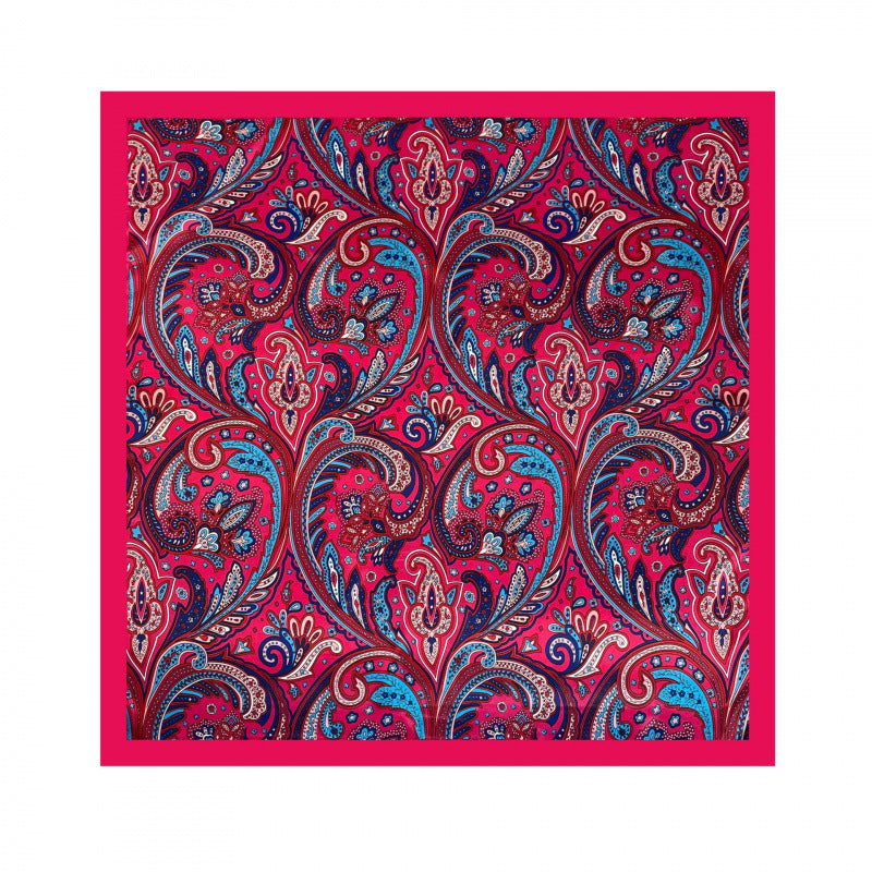 Wholesale 90cm Satin Square Scarf Paisley Cashew Flower Silk Scarf