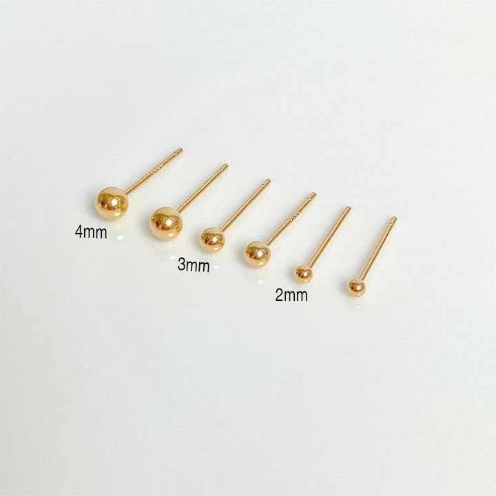 Wholesale Copper Electroplated Round Ball Earrings