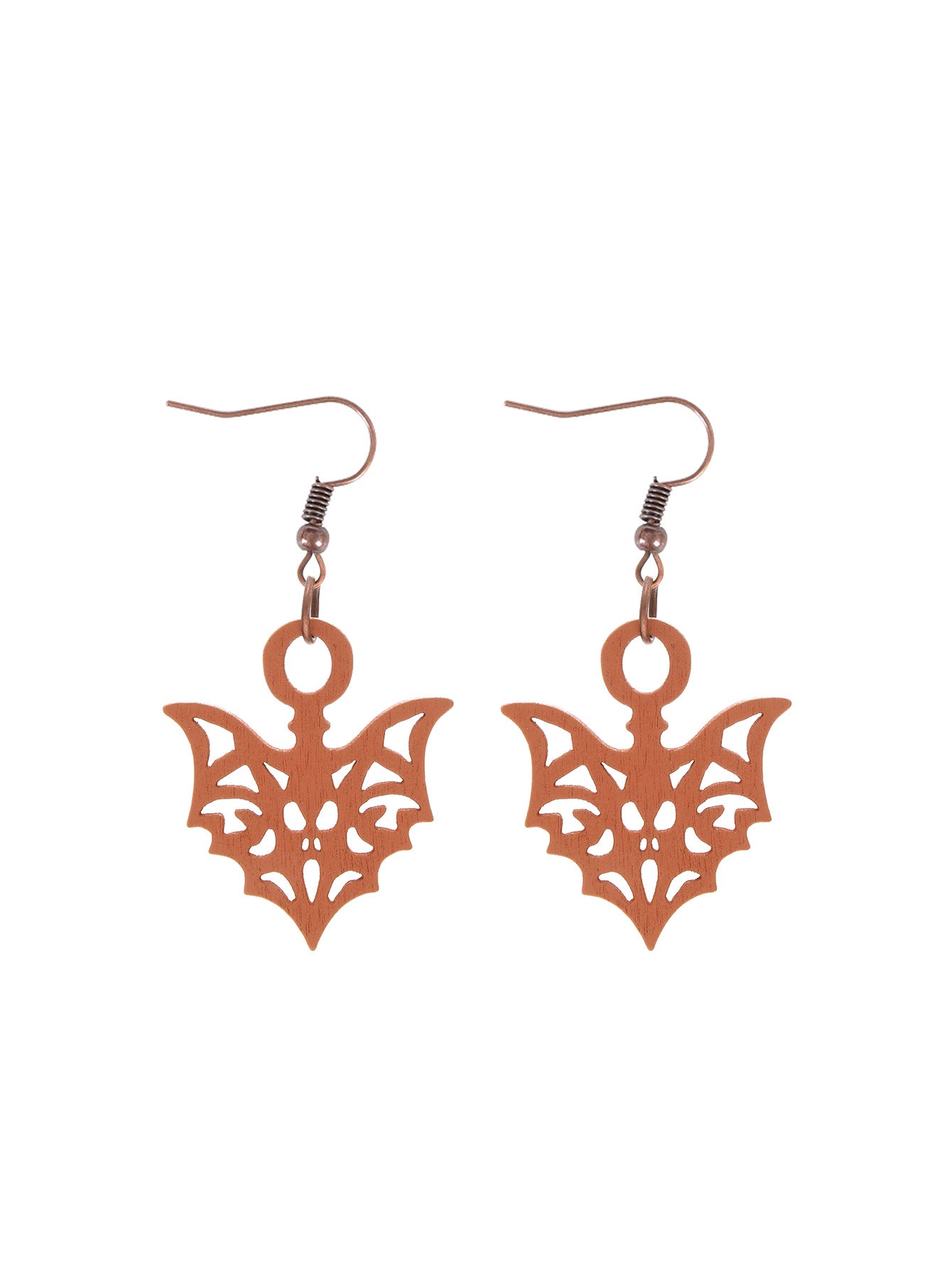 Wholesale Wood Flower Skull Pumpkin Earrings
