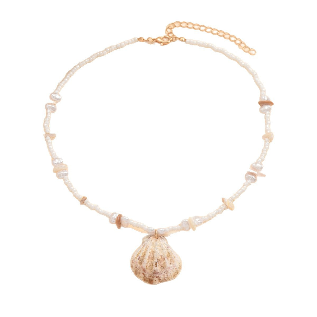Wholesale shell bead chain beaded clavicle chain necklace