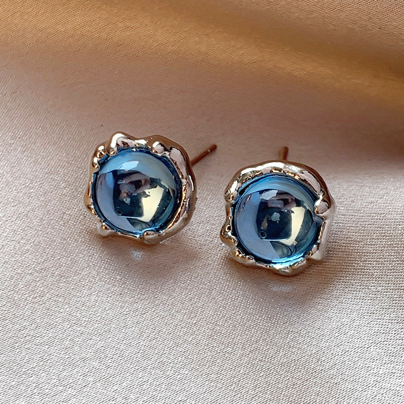 Wholesale  light blue oval earrings