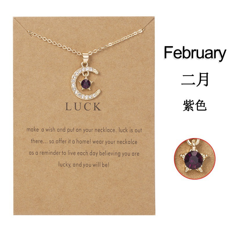 Wholesale Month Necklace December Star Pendant Necklace ACC-NE-Chuya002