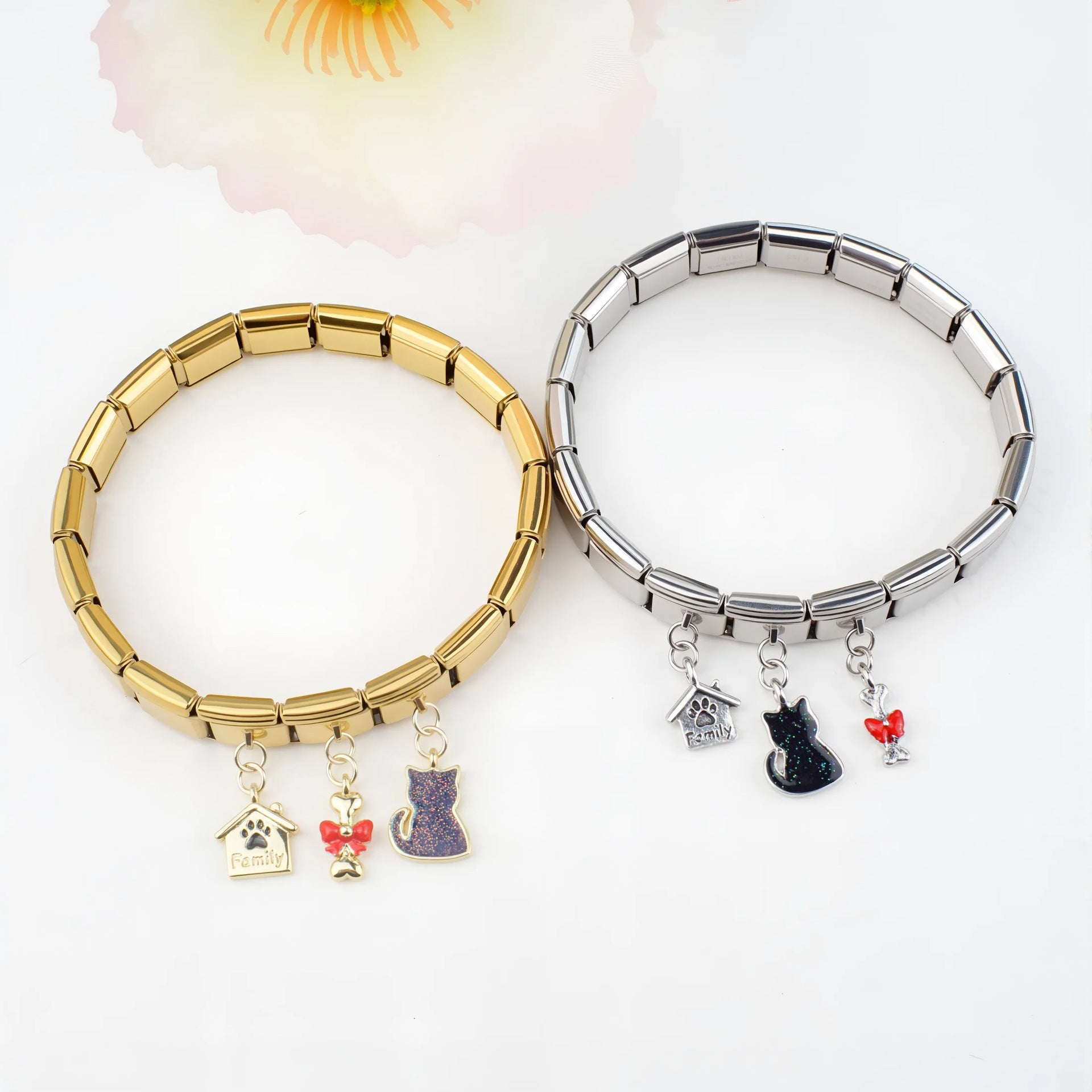 Wholesale 5pcs/pack Individual Sports &  Hobby Charms Single Section Creative Stainless Steel Composable Bracelet