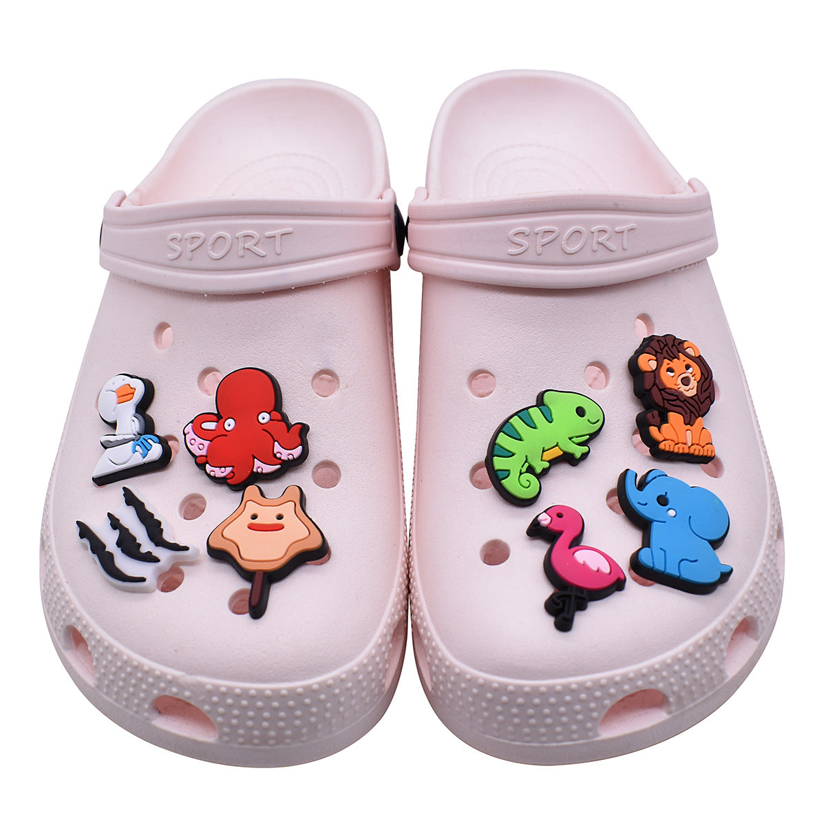 Wholesale Random 100pcs Small Animal PVC Soft Rubber Shoe Buckle Decoration ACC-SC-RYY056