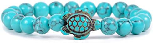 Wholesale Tracking Bracelet Support Sea Turtle Protection Elastic Turquoise Bracelet ACC-BT-ZhongH026