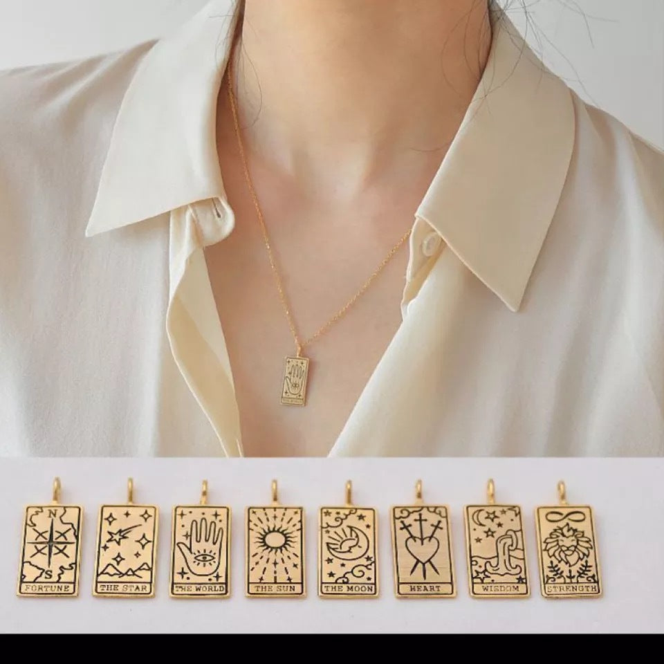 Wholesale Tarot Card Alloy Pendant Necklace ACC-NE-FuSu007
