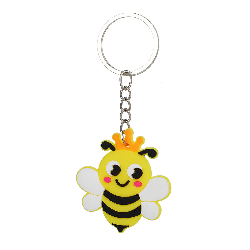 Wholesale PVC cartoon bee keychain