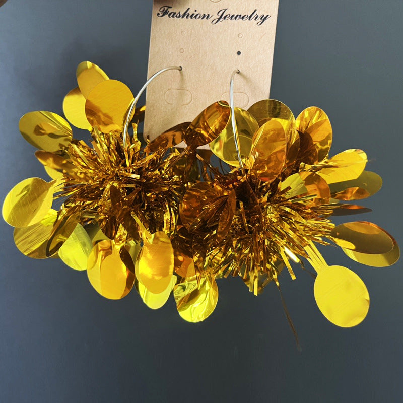 Wholesale 2 Pairs/pack Christmas Solid Color Simple Round Piece Geometric Earrings ACC-ES-HY177