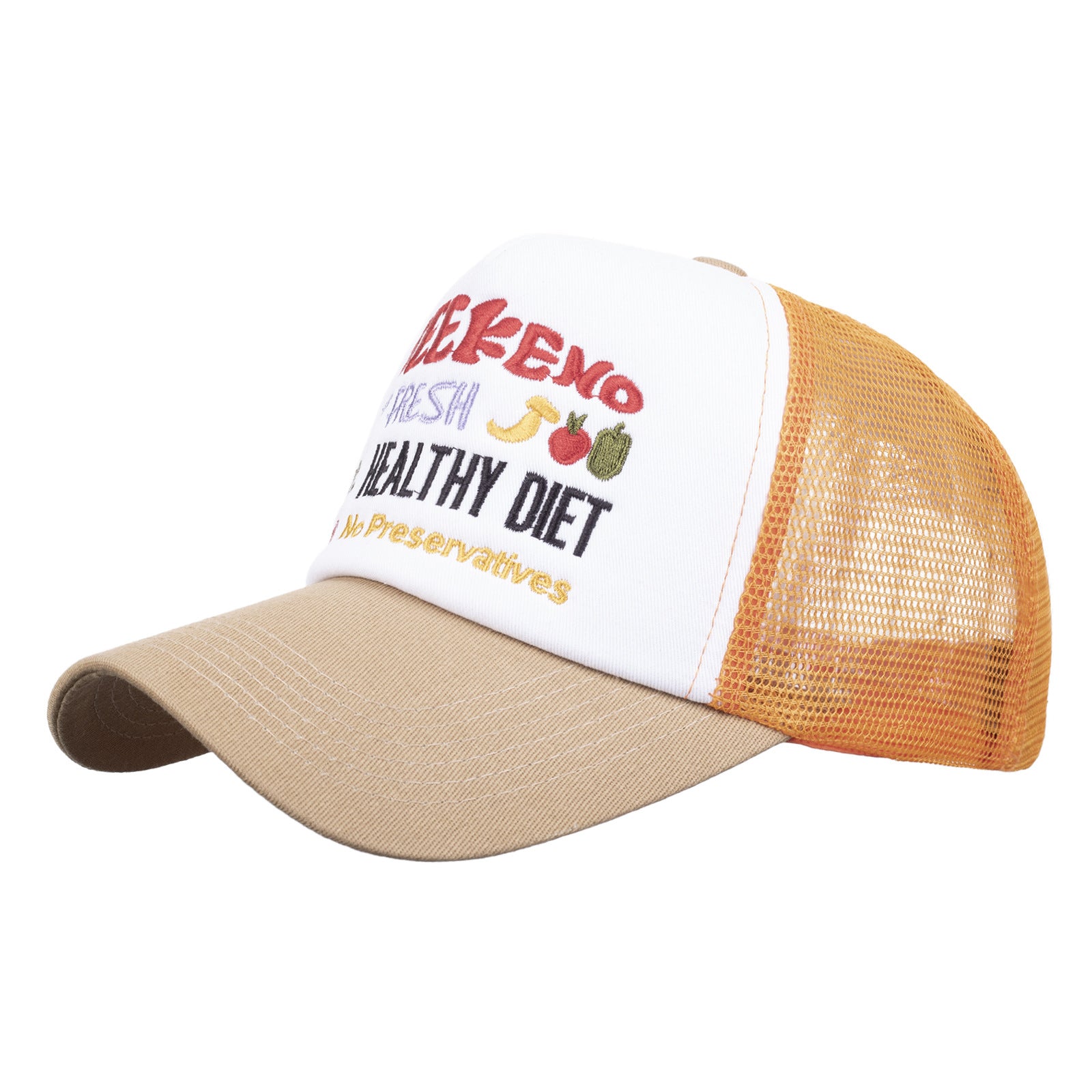 Wholesale Fun lettering embroidered contrast color baseball cap