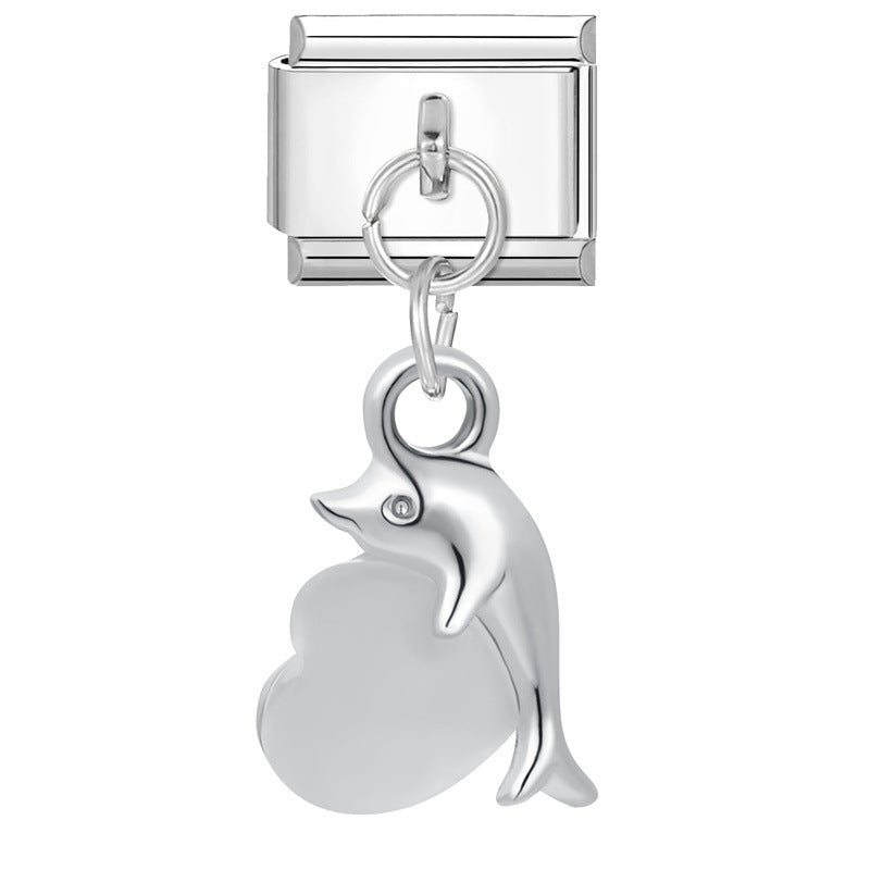 Wholesale Italian Charm Bracelet 9mm DIY Splicing Cute Creative Stainless Steel Composable Bracelet