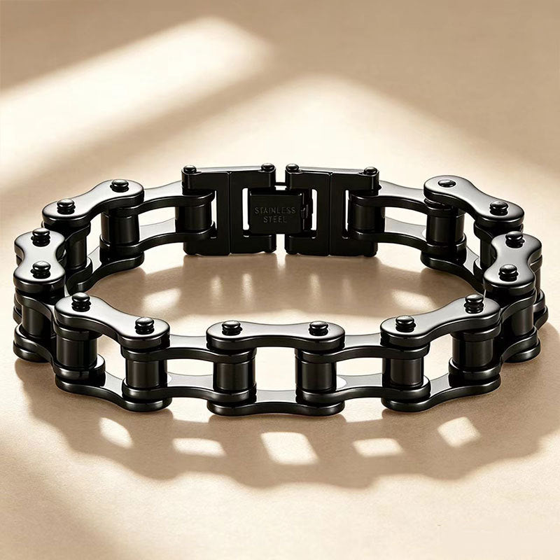 Wholesale Punk Rock Stainless Steel Bracelet for Men,  Motorcycle Chain Design,  Fashion Accessory,  Casual Everyday Wear