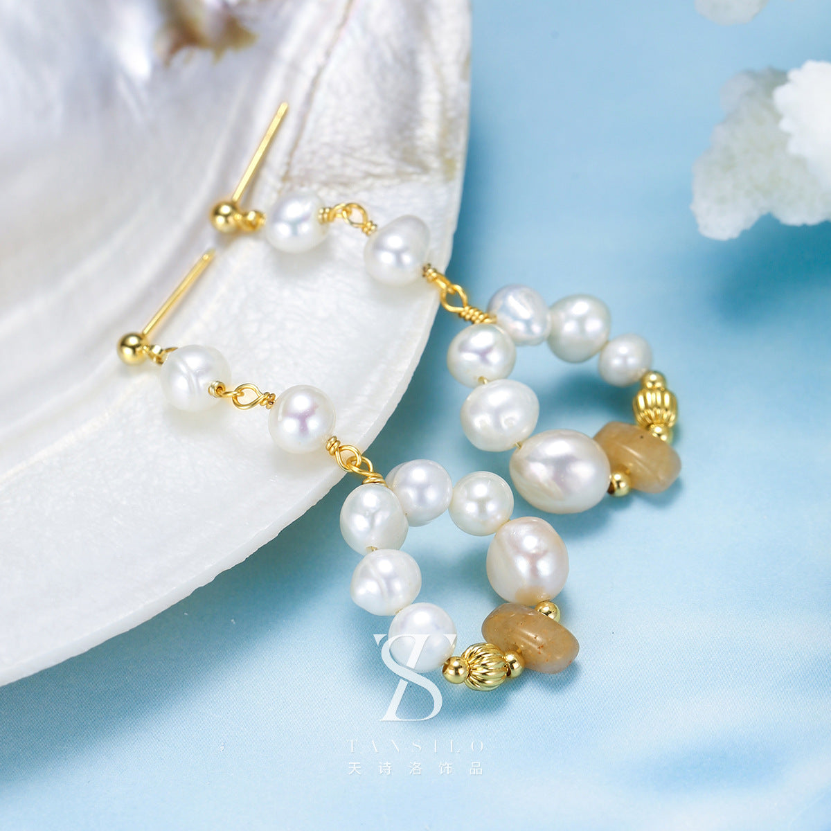 Wholesale Luxury Pearl Necklace Jewelry Set