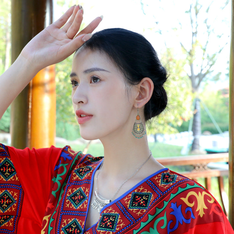 Wholesale Retro Bohemian Ethnic Style Earrings Tassel Earrings ACC-ES-Gumi005