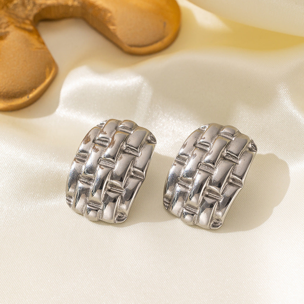 Wholesale 18K Gold Stainless Steel Earrings ACC-ES-QiYun005