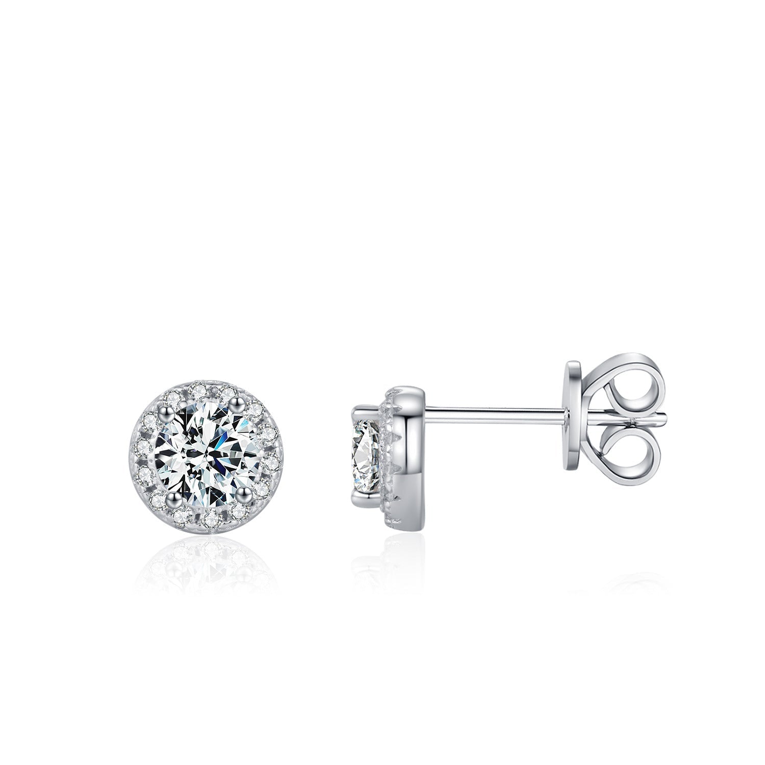 Wholesale  Diamond s925 Sterling Silver Light Luxury Shining Full of Love Drops Geometric Earrings