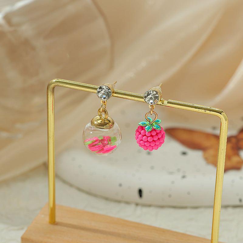 Wholesale Diamond Crown Gypsophila Pearl Flower Earrings