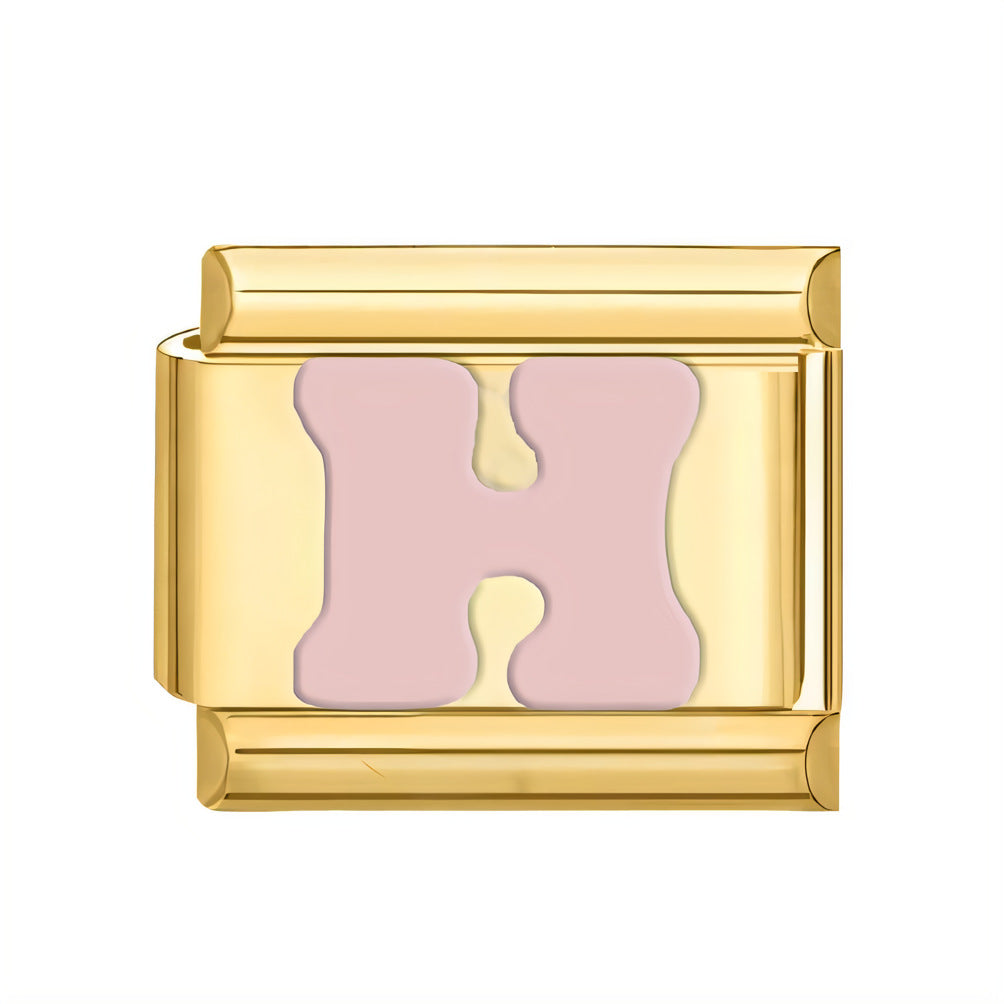 Wholesale ltalian Charms DlY Composable Bracelet Letter Module Stainless Steel DlY Bracelet