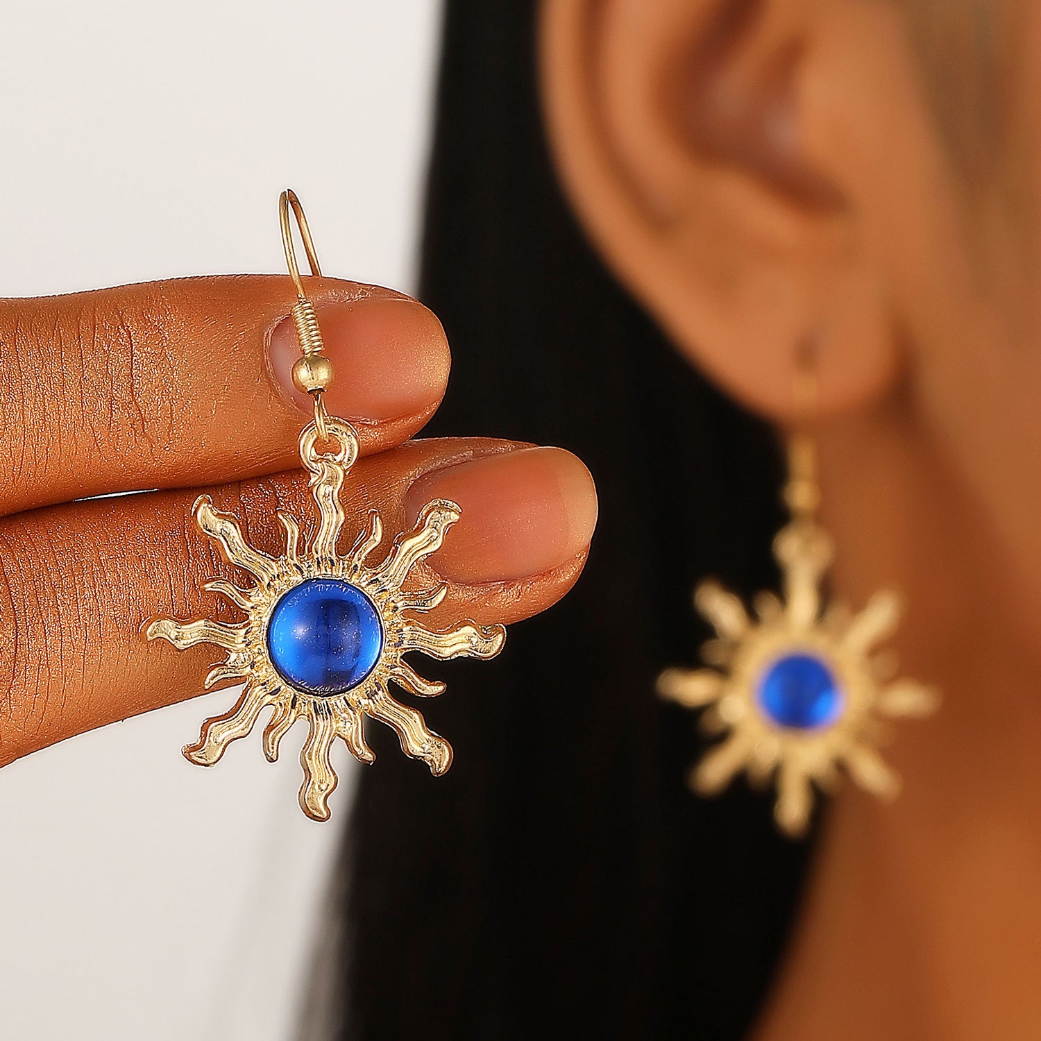 Wholesale Bohemian Sunburst Earrings Women S Retro Fashion Jewelry Accessory Party Gift