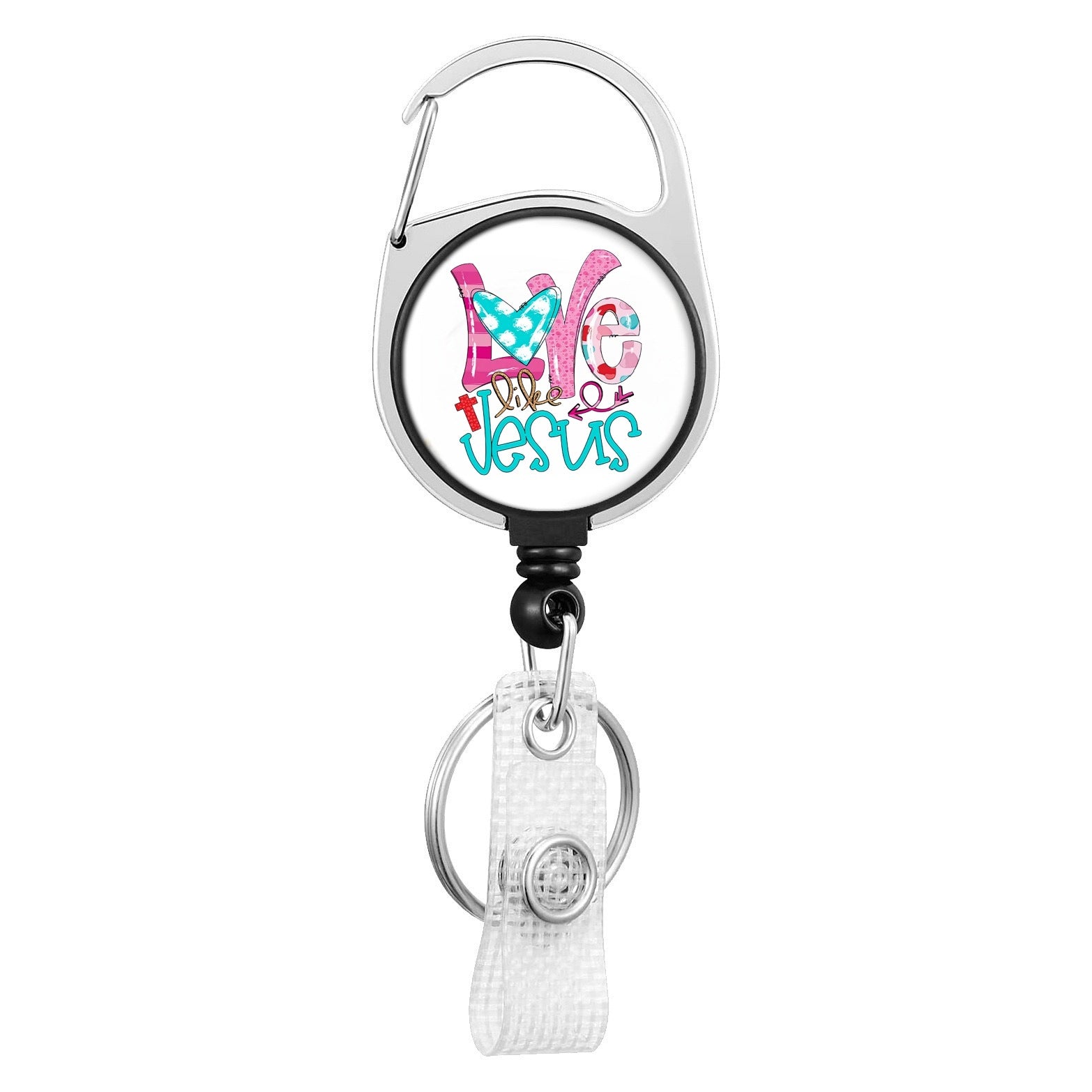 Wholesale Medical Series Acrylic Retractable Rotating Badge Keychain