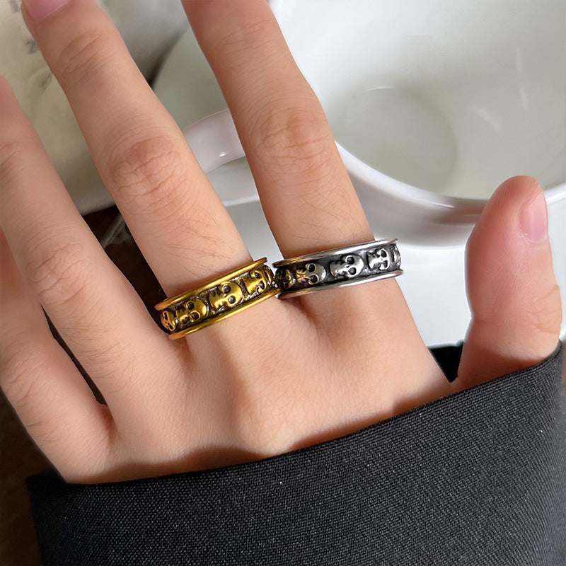 Wholesale skull ghost  open ring