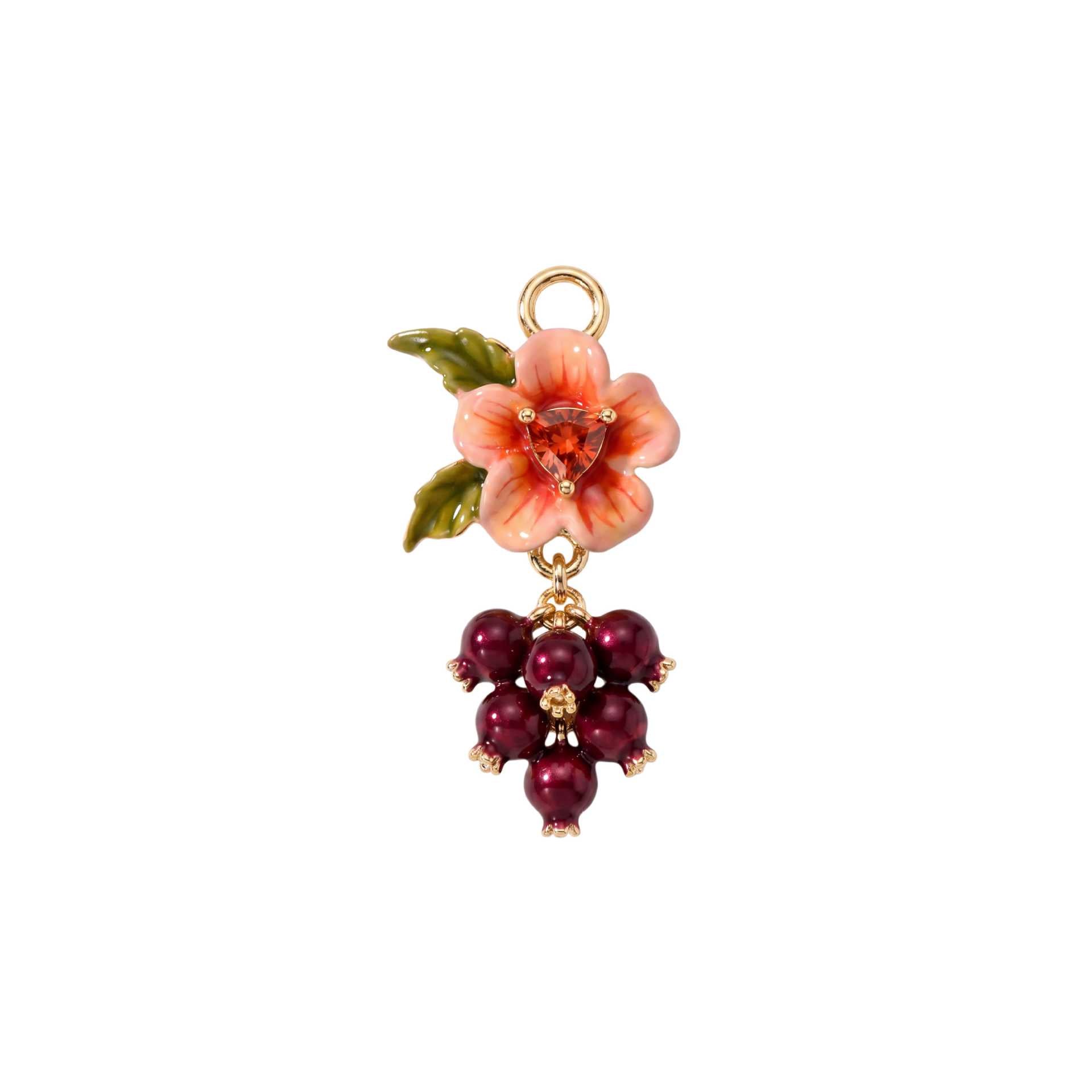 Wholesale Copper Retro Grape Berry Pendant Necklace Sweet Girl Style Floral Fruit Charm Fashion Accessory For Everyday Boutique Resale