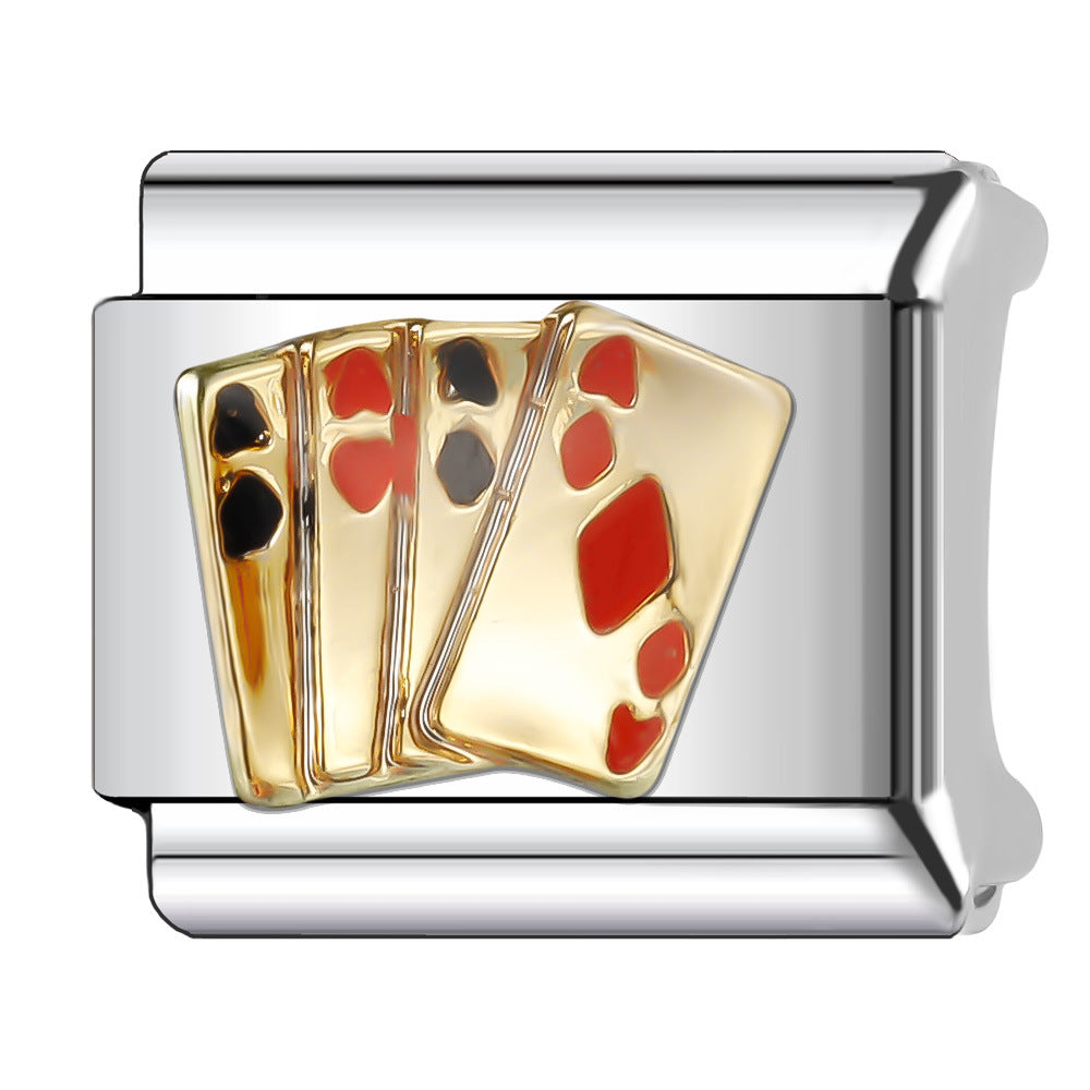 Wholesale Italian Charm Bracelet 9mm DIY Splicing Cute Creative Stainless Steel Composable Bracelet