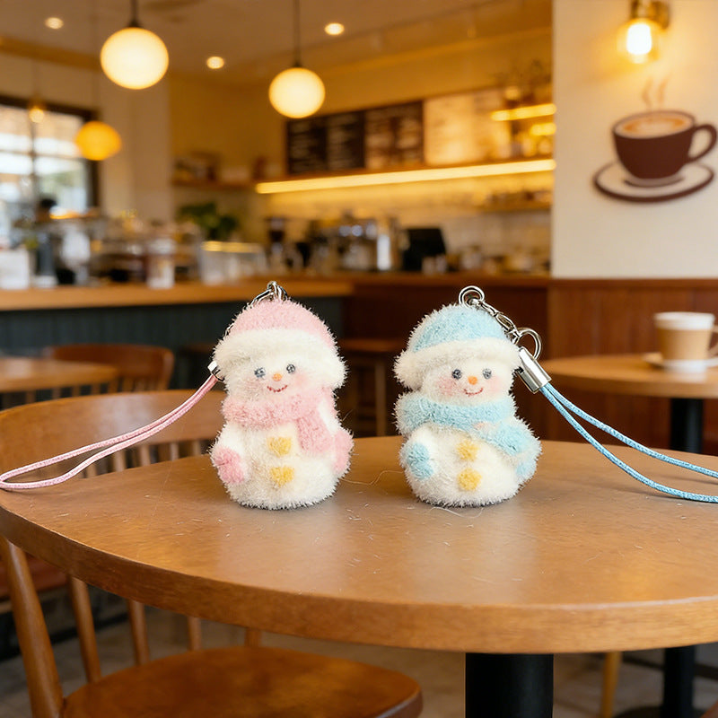 Wholesale Flocked Christmas Snowman Pendant Cartoon Doll  Keychain