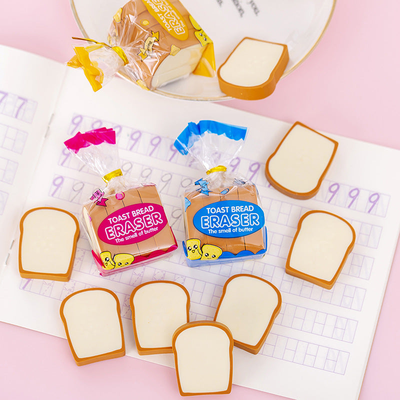 Wholesale Creative Cute Toast Bread Eraser