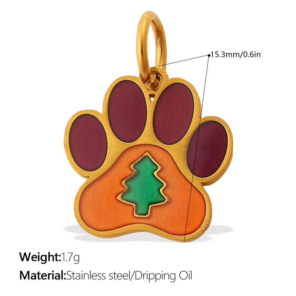 Wholesale Cute Cartoon Dog Paw Print Pendant Charms