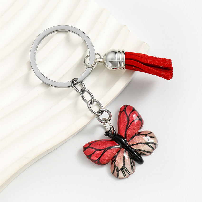 Wholesale  Colorful Spotted Butterfly Keychain