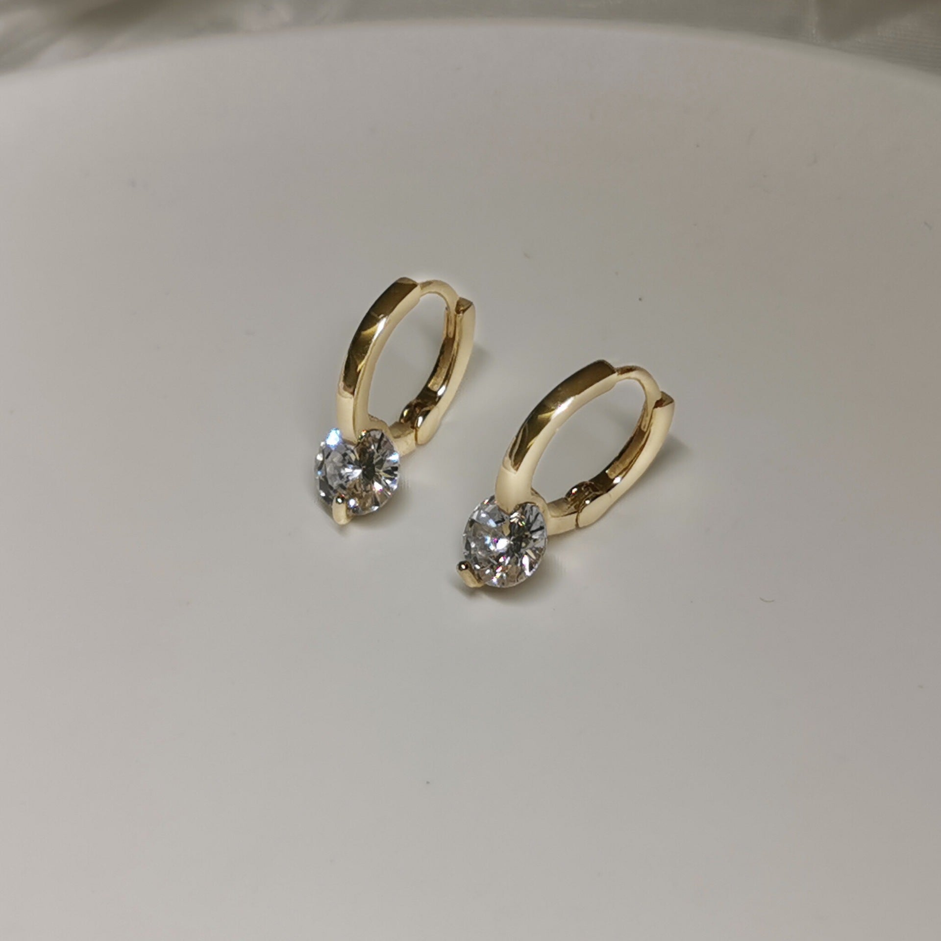Wholesale Copper Small Hoop Earrings Minimalist Korean Style Everyday Wear Jewelry Accessory