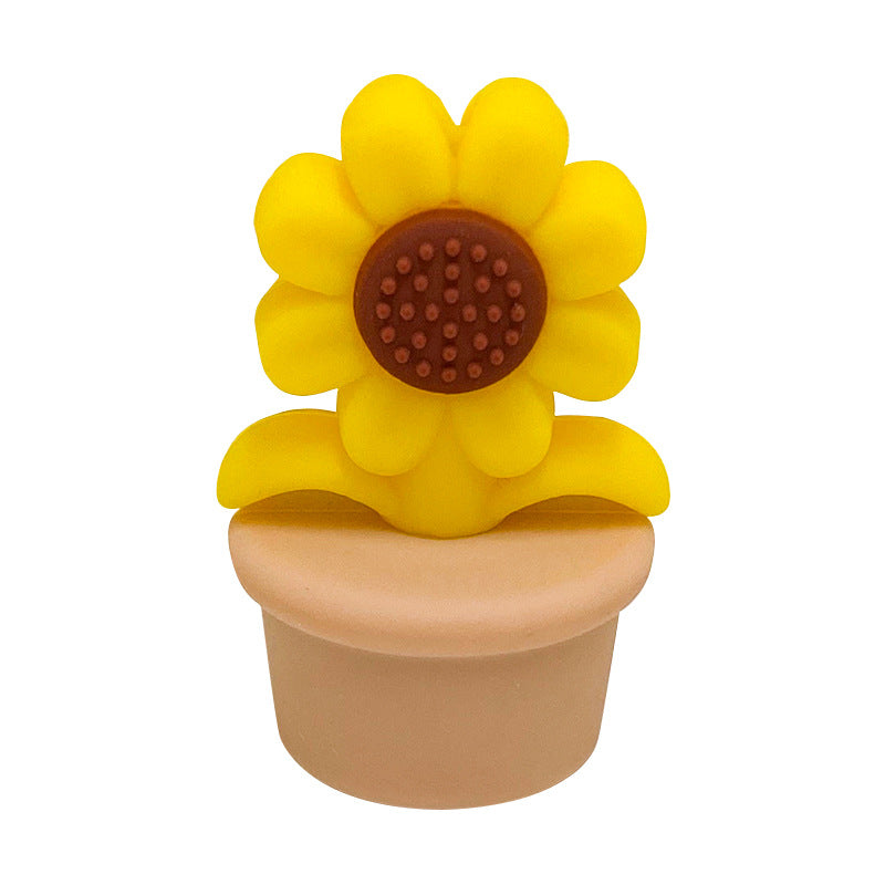 Wholesale of 10PCS Planter Sunflower Food Grade Silicone Beads ACC-BDS-WDX042