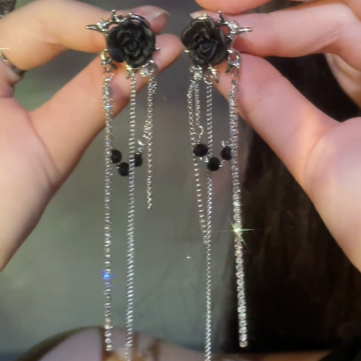 Wholesale  butterfly tassel ear clip  flower earrings