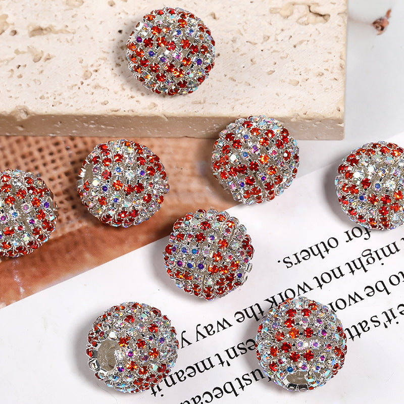 Wholesale of 5 Pieces/pack of Acrylic Colored 17mm Diamond Balls DIY Beads ACC-BDS-BLG005