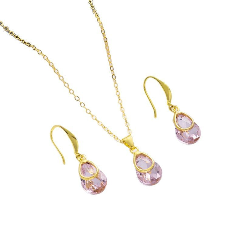 Wholesale  Light Luxury Simple Earrings Design Niche Jewelry suit