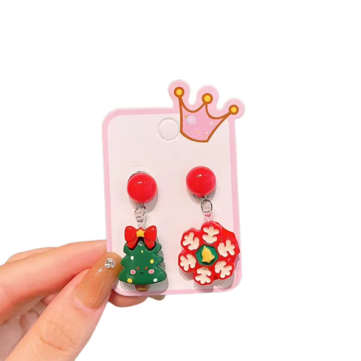 Wholesale Acrylic Christmas Sleigh Bell Charms For DIY Phone Case And Hair Clip Decoration Fashion Accessory Gift For Resale