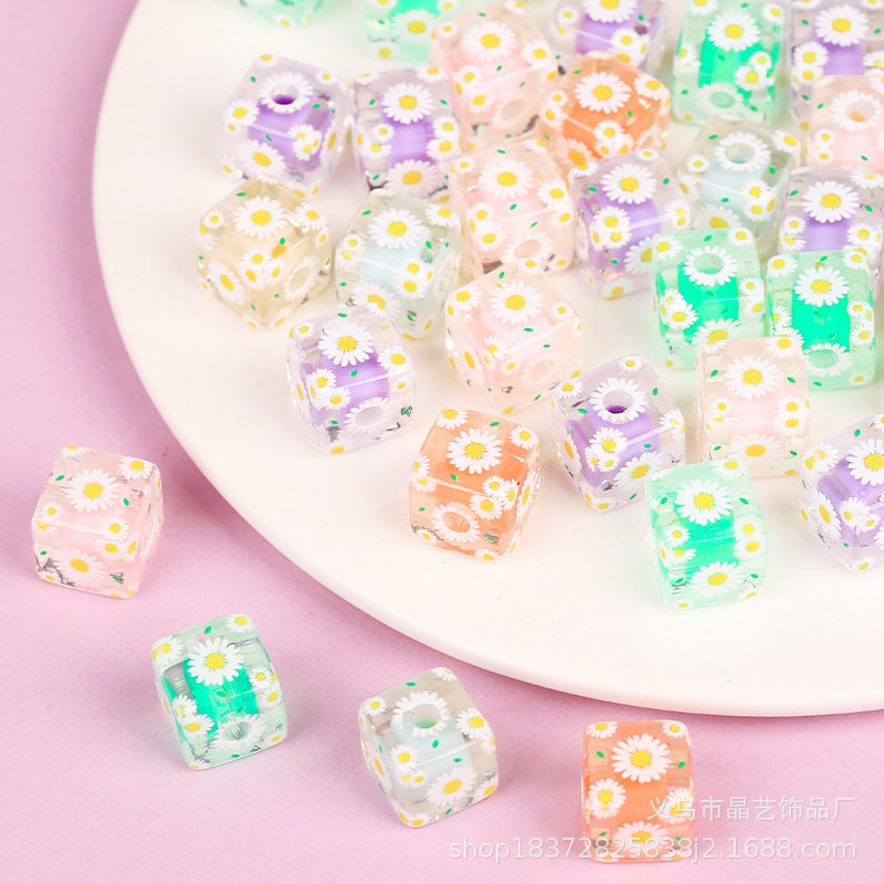 Wholesale random 10pcs Transparent  Focal Beads DIY Bead Accessories