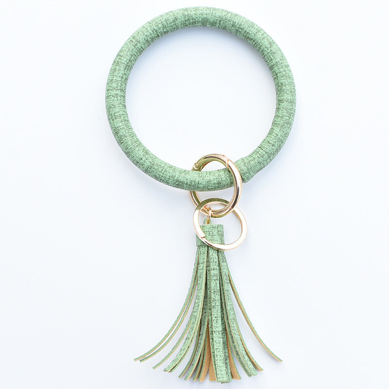 Wholesale Retro Geometric Leather Tassel Bracelet Keychain Chic Bag Charm And Jewelry Accessory For Wedding Gift
