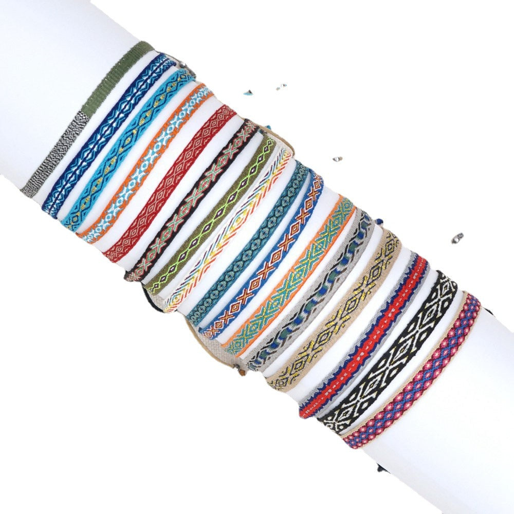 Wholesale Boho Ethnic Style Webbing Handmade Braided Bracelet Bohemian Miyuki ACC-BT-Qiqi004