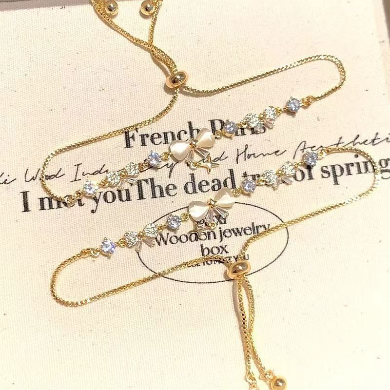 Wholesale Chic Women S Gold Bow Meteor Bracelet Fashion Jewelry Accessory For Everyday Wear