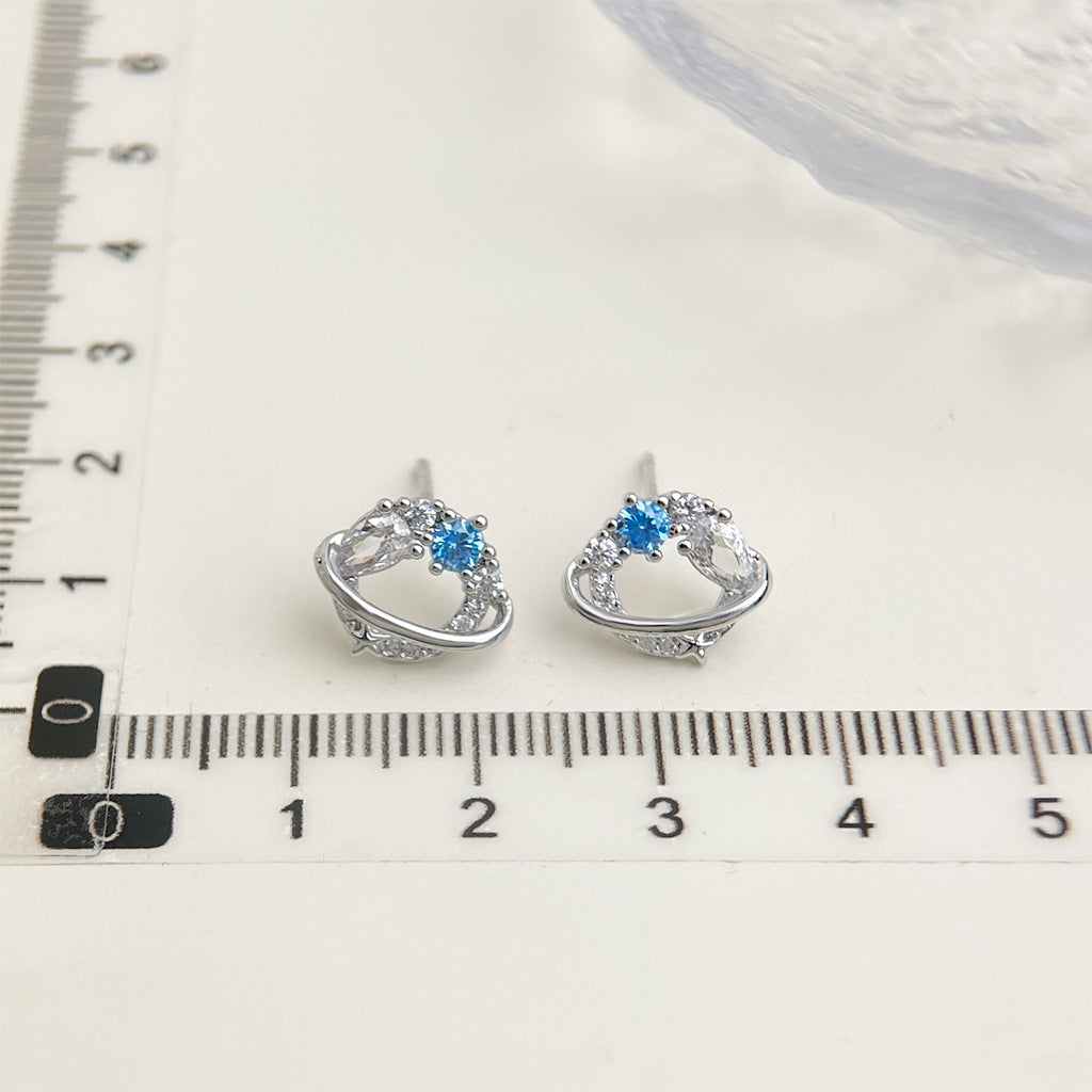 Wholesale  blue zircon earrings