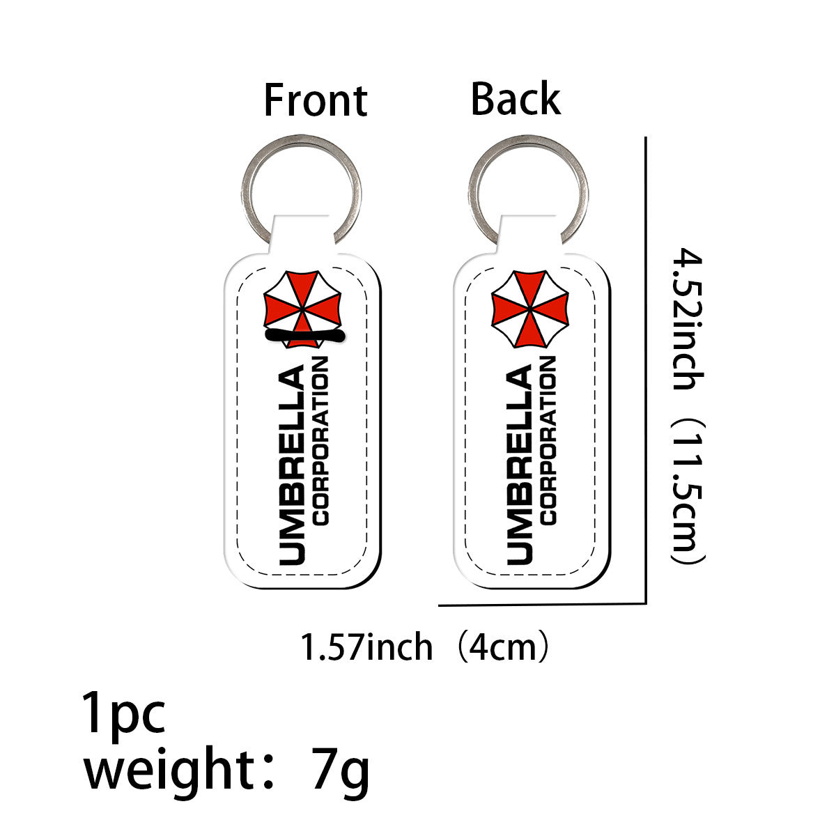 Wholesale 6pcs Umbrella Organization Lipstick Protective Case Keychain