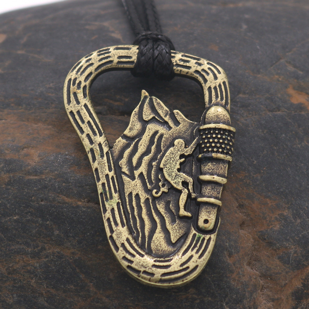 Wholesale Rock Climbing Climber Metal Necklaces ACC-NE-Hongg006