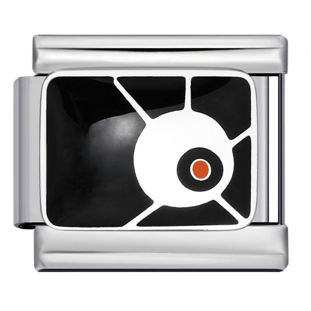 Wholesale 2pcs/pack  Italian Charm Bracelet 9mm DIY Splicing Creative Pattern Stainless Steel Composable Bracelet