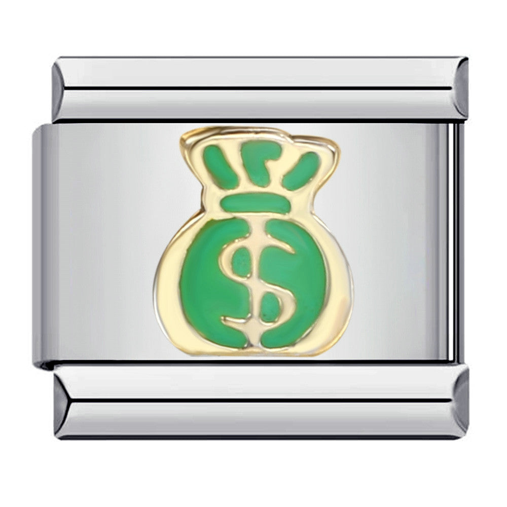 Wholesale American Cultural Elements Italian Module Bracelet Titanium Steel Welding Oil Dropping Bracelet Italian Modular